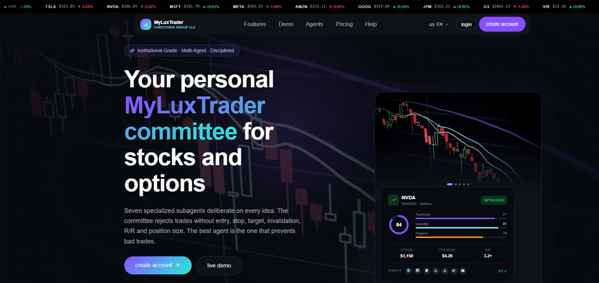 MyLuxTrader product screenshot
